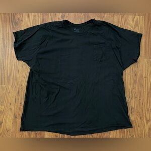 Hanes Black Short Sleeve Men's Tee
